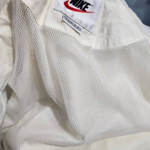 Nike Vintage 90s Full Zip Embroidered Logo Windbreaker Jacket White Tag M - Picture 6 of 8
